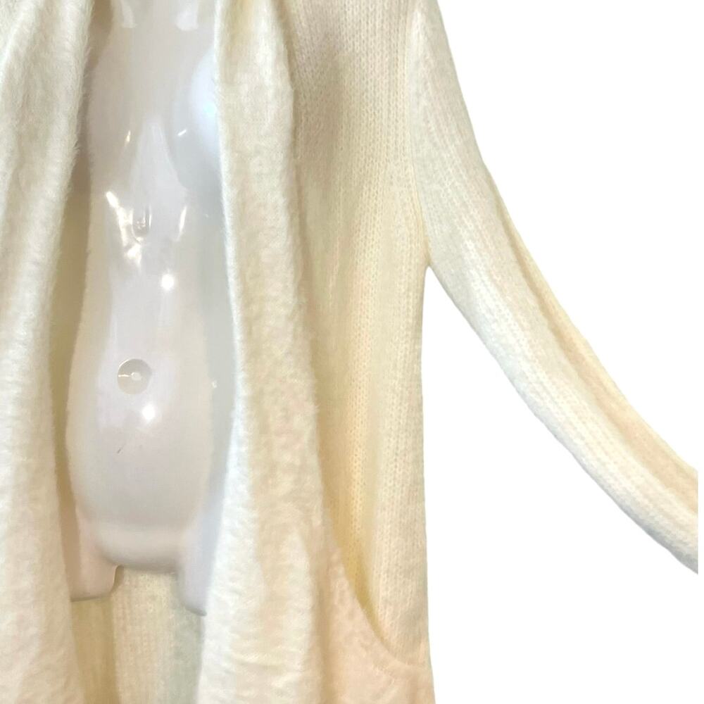 Marled Anthropologie Women's Cream Open Front Super Soft Cardigan Sweater Size S - Picture 6 of 11
